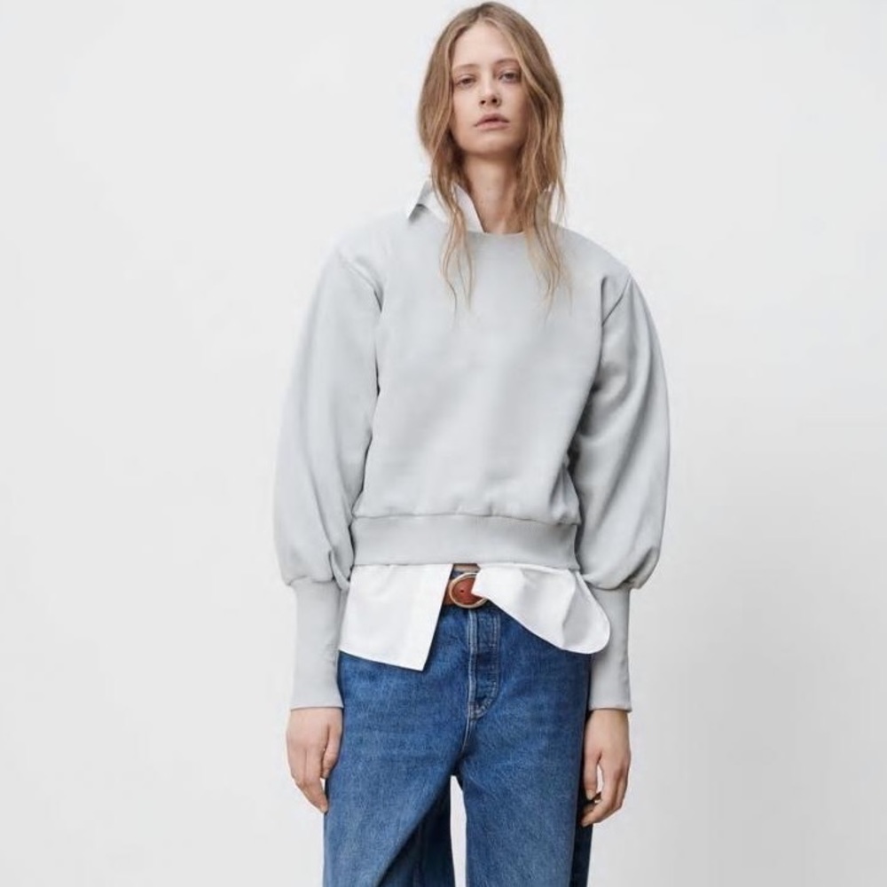 Zara Balloon Sleeve Sweatshirt
